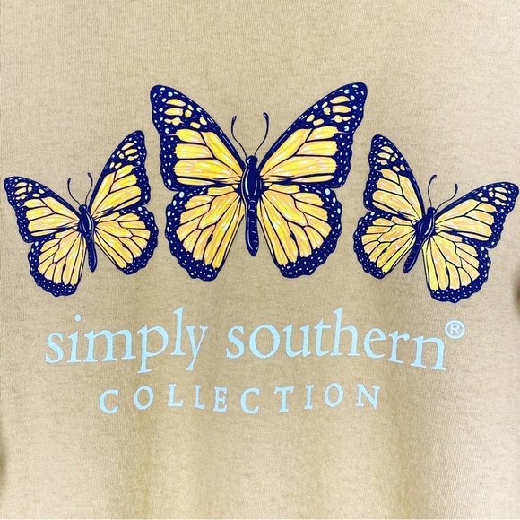 Simply Southern Yellow Mustard Graphic Long Sleeve Crewneck Shirt S - Picture 3 of 11